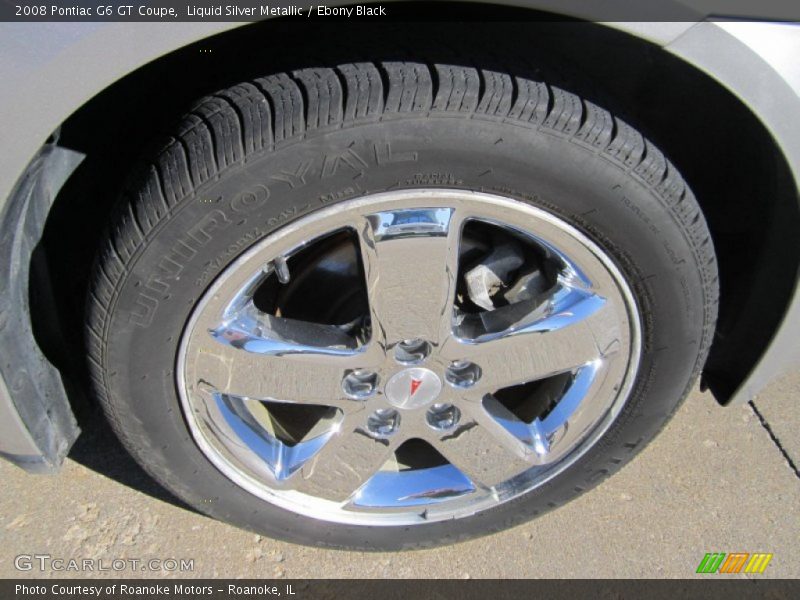 Liquid Silver Metallic / Ebony Black 2008 Pontiac G6 GT Coupe