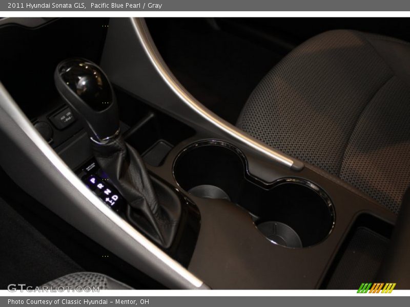 Pacific Blue Pearl / Gray 2011 Hyundai Sonata GLS