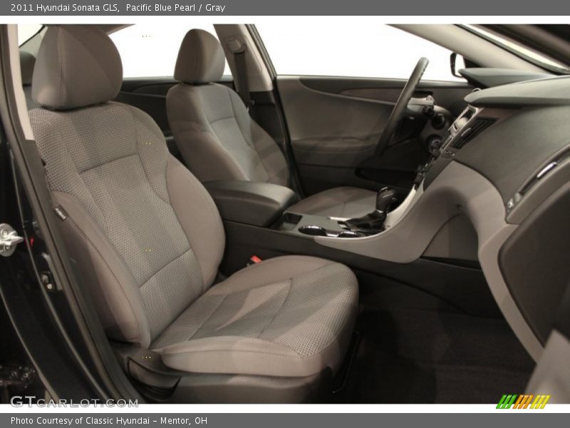 Pacific Blue Pearl / Gray 2011 Hyundai Sonata GLS