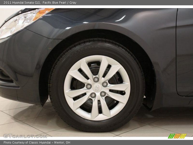 Pacific Blue Pearl / Gray 2011 Hyundai Sonata GLS