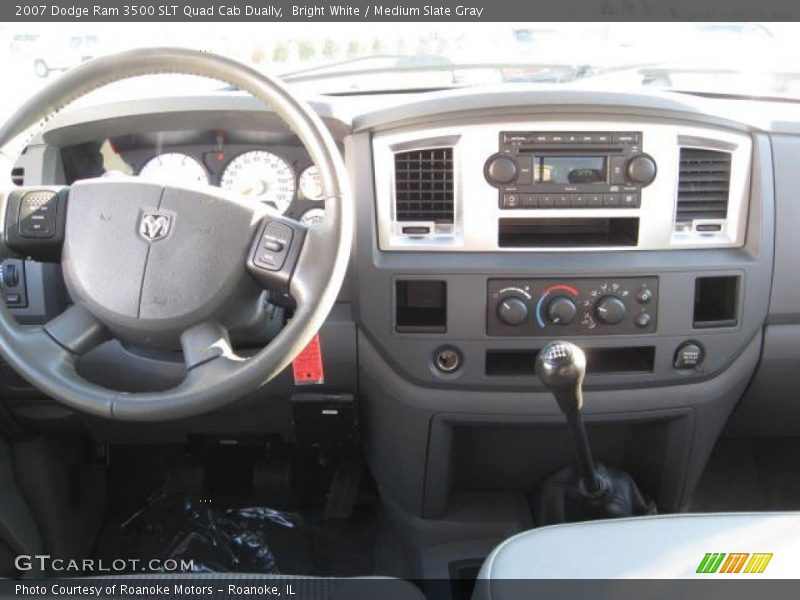 Bright White / Medium Slate Gray 2007 Dodge Ram 3500 SLT Quad Cab Dually