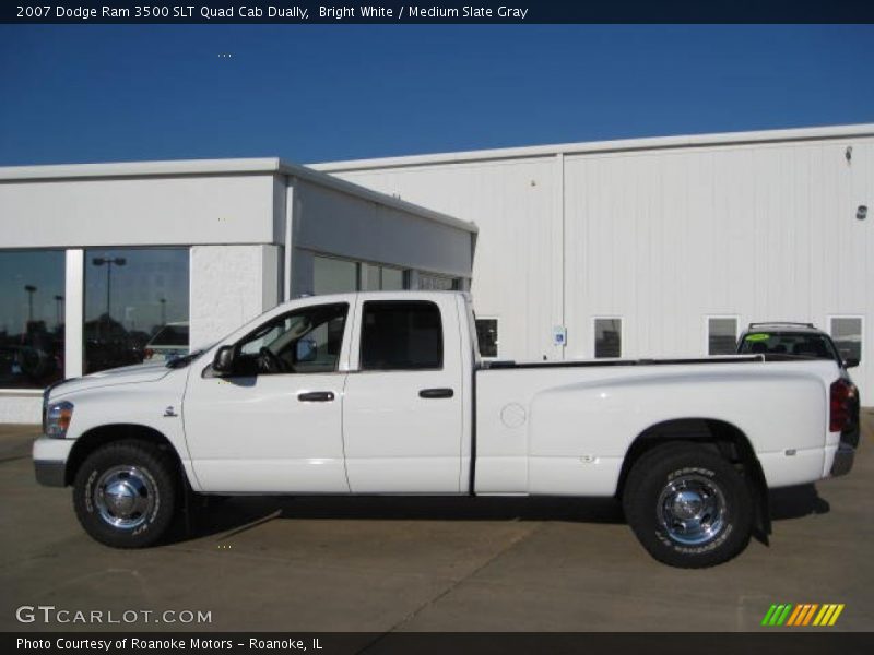 Bright White / Medium Slate Gray 2007 Dodge Ram 3500 SLT Quad Cab Dually