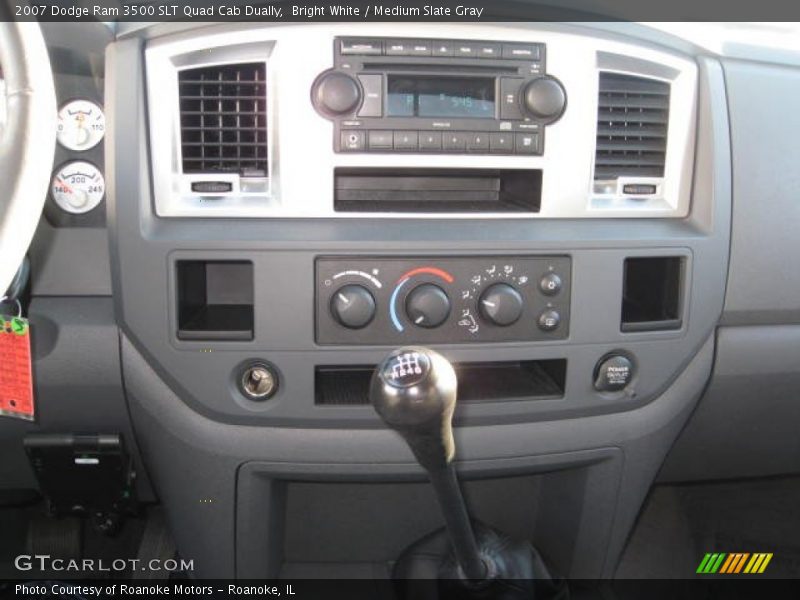 Bright White / Medium Slate Gray 2007 Dodge Ram 3500 SLT Quad Cab Dually
