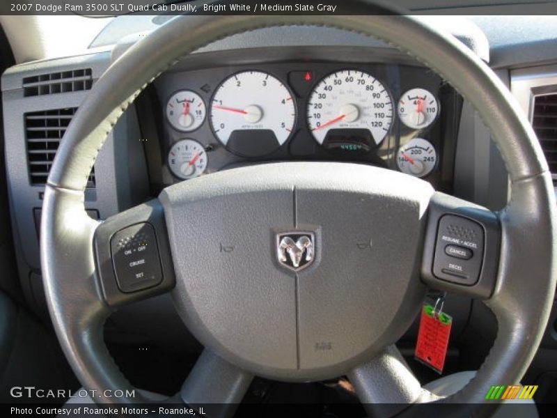 Bright White / Medium Slate Gray 2007 Dodge Ram 3500 SLT Quad Cab Dually