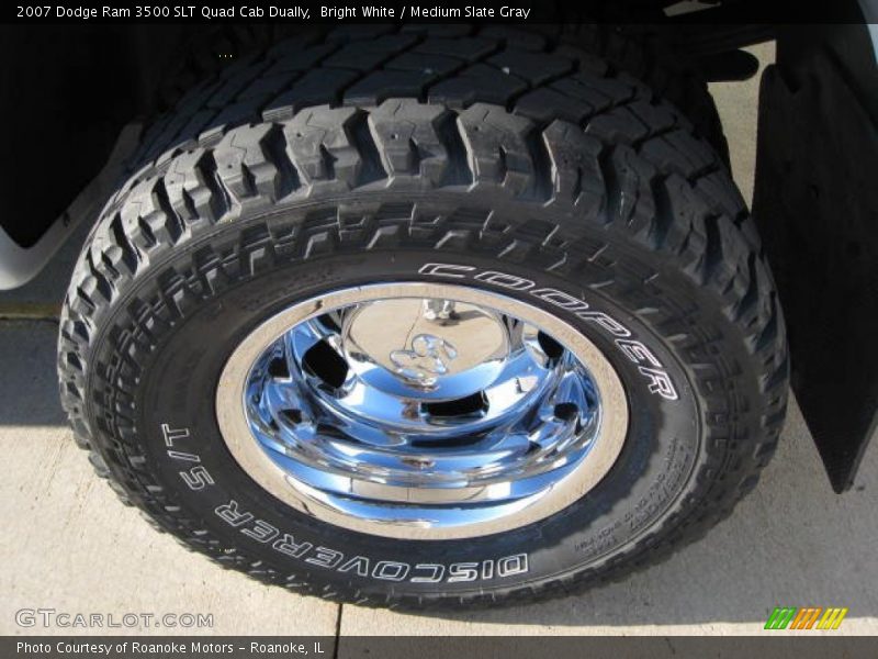 Bright White / Medium Slate Gray 2007 Dodge Ram 3500 SLT Quad Cab Dually