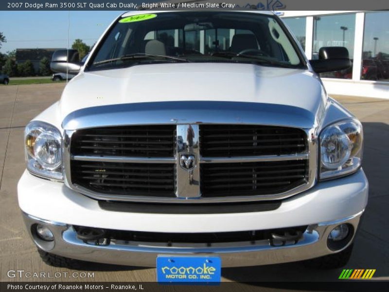 Bright White / Medium Slate Gray 2007 Dodge Ram 3500 SLT Quad Cab Dually