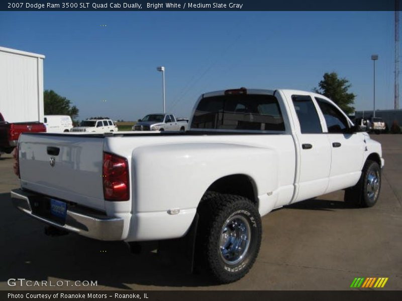 Bright White / Medium Slate Gray 2007 Dodge Ram 3500 SLT Quad Cab Dually