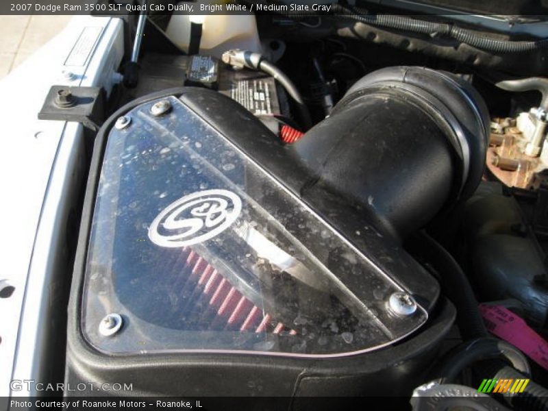 Bright White / Medium Slate Gray 2007 Dodge Ram 3500 SLT Quad Cab Dually