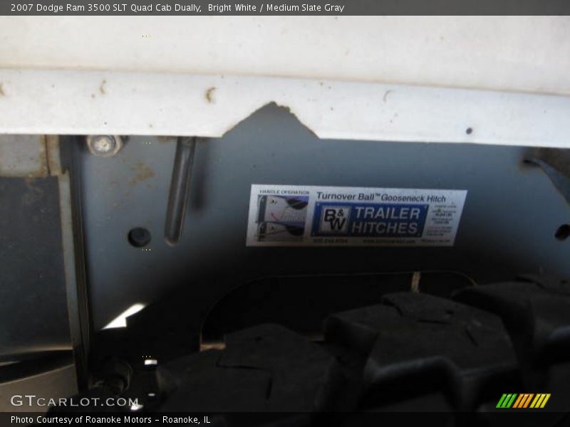 Bright White / Medium Slate Gray 2007 Dodge Ram 3500 SLT Quad Cab Dually