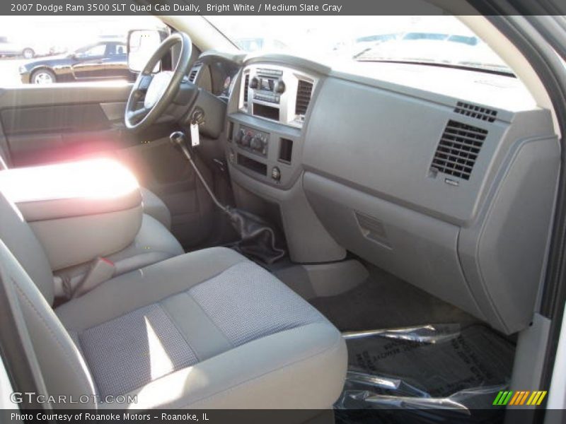 Bright White / Medium Slate Gray 2007 Dodge Ram 3500 SLT Quad Cab Dually