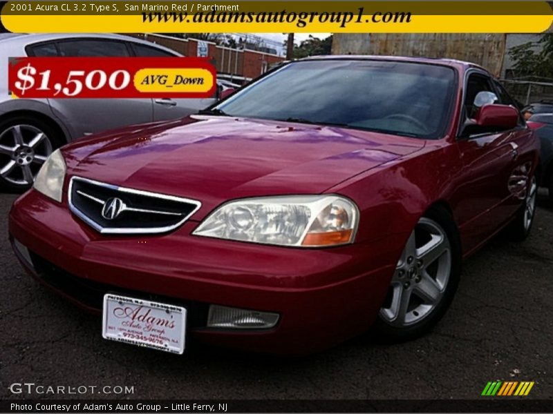 San Marino Red / Parchment 2001 Acura CL 3.2 Type S