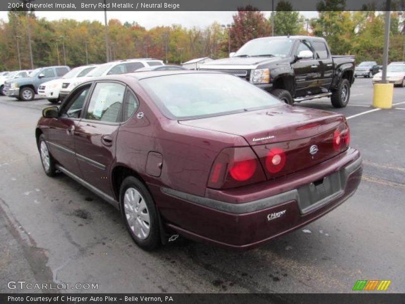 Berry Red Metallic / Neutral Beige 2004 Chevrolet Impala