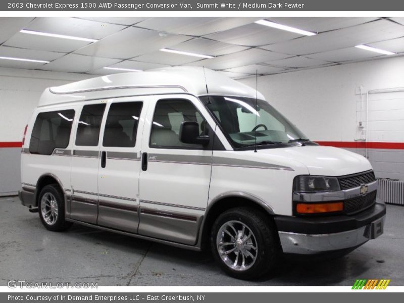 Summit White / Medium Dark Pewter 2003 Chevrolet Express 1500 AWD Passenger Conversion Van