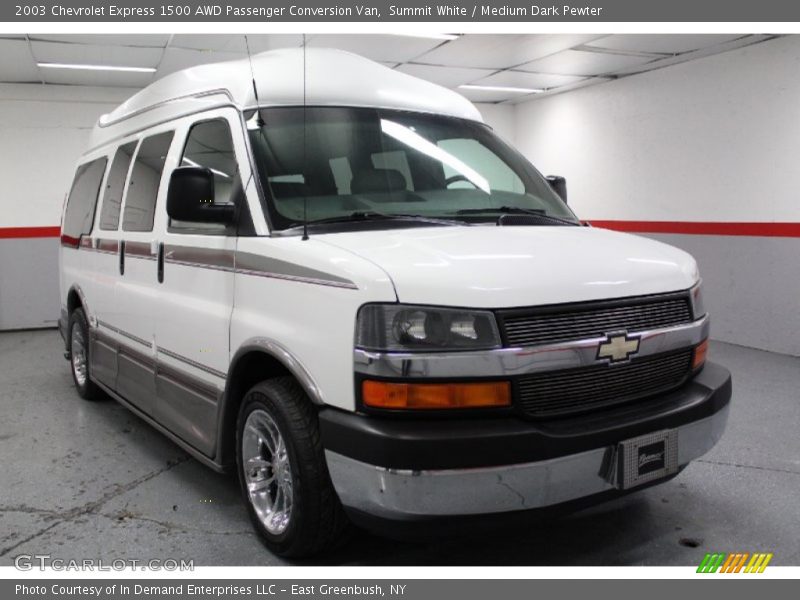 Summit White / Medium Dark Pewter 2003 Chevrolet Express 1500 AWD Passenger Conversion Van