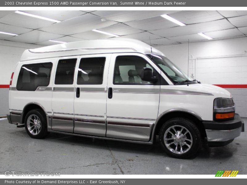 Summit White / Medium Dark Pewter 2003 Chevrolet Express 1500 AWD Passenger Conversion Van