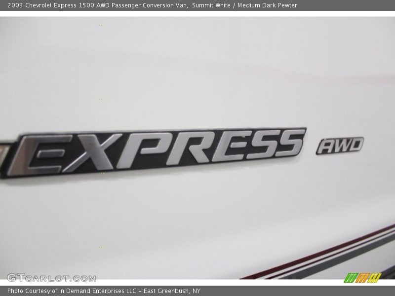 Summit White / Medium Dark Pewter 2003 Chevrolet Express 1500 AWD Passenger Conversion Van