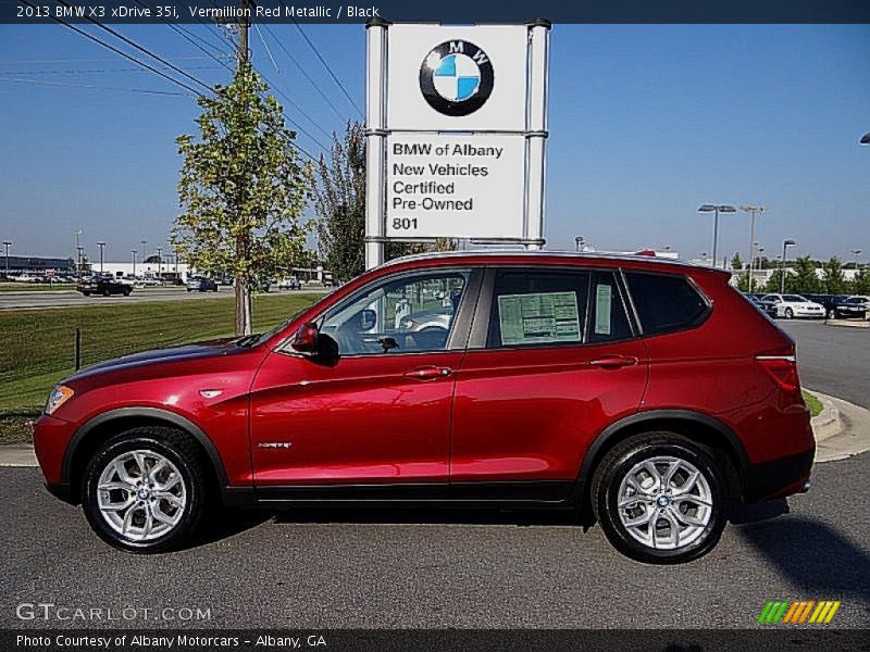 Vermillion Red Metallic / Black 2013 BMW X3 xDrive 35i