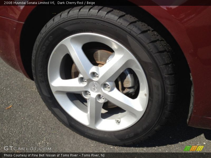 Dark Cherry Red / Beige 2008 Hyundai Sonata Limited V6
