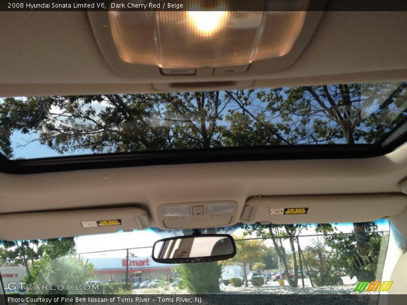 Dark Cherry Red / Beige 2008 Hyundai Sonata Limited V6