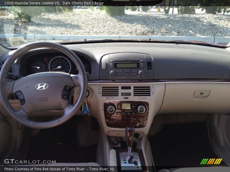 Dark Cherry Red / Beige 2008 Hyundai Sonata Limited V6
