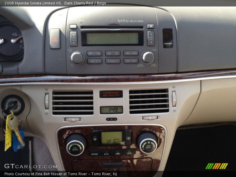 Dark Cherry Red / Beige 2008 Hyundai Sonata Limited V6