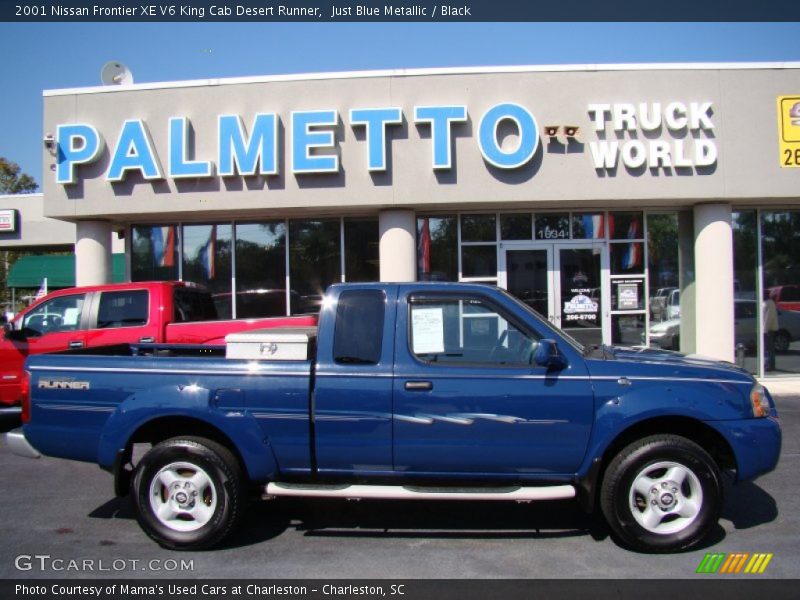 Just Blue Metallic / Black 2001 Nissan Frontier XE V6 King Cab Desert Runner