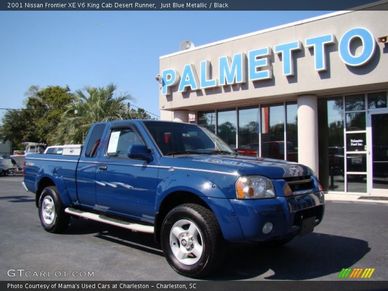 Just Blue Metallic / Black 2001 Nissan Frontier XE V6 King Cab Desert Runner