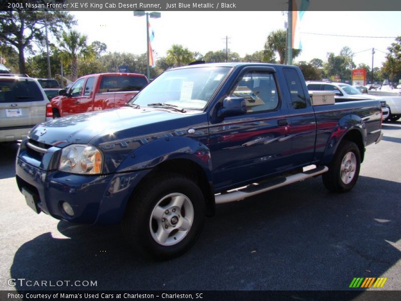 Just Blue Metallic / Black 2001 Nissan Frontier XE V6 King Cab Desert Runner