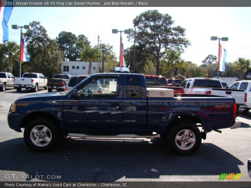 Just Blue Metallic / Black 2001 Nissan Frontier XE V6 King Cab Desert Runner
