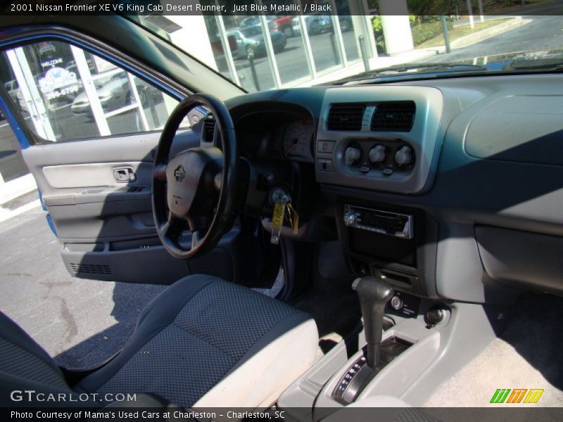 Just Blue Metallic / Black 2001 Nissan Frontier XE V6 King Cab Desert Runner