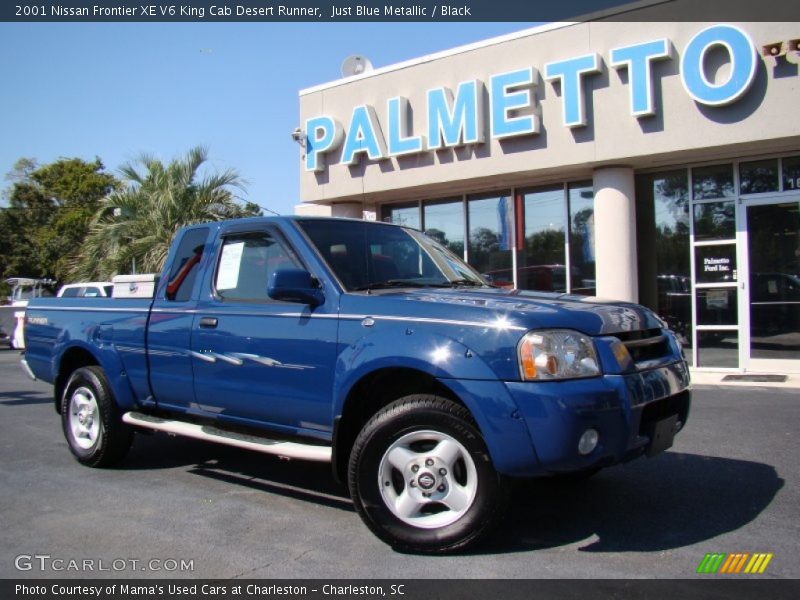 Just Blue Metallic / Black 2001 Nissan Frontier XE V6 King Cab Desert Runner