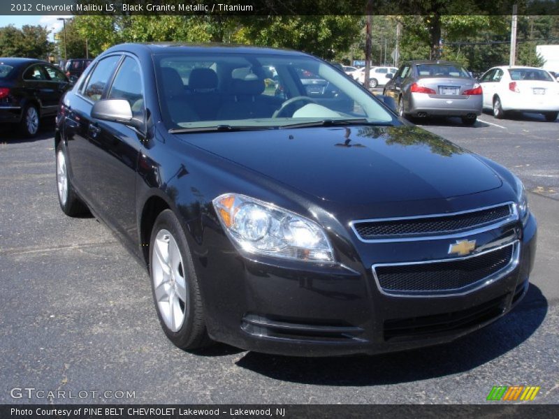 Black Granite Metallic / Titanium 2012 Chevrolet Malibu LS