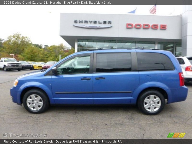 Marathon Blue Pearl / Dark Slate/Light Shale 2008 Dodge Grand Caravan SE
