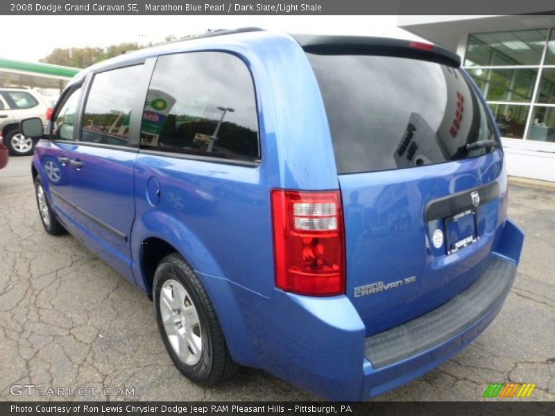 Marathon Blue Pearl / Dark Slate/Light Shale 2008 Dodge Grand Caravan SE