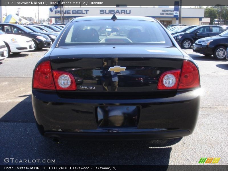 Black Granite Metallic / Titanium 2012 Chevrolet Malibu LS