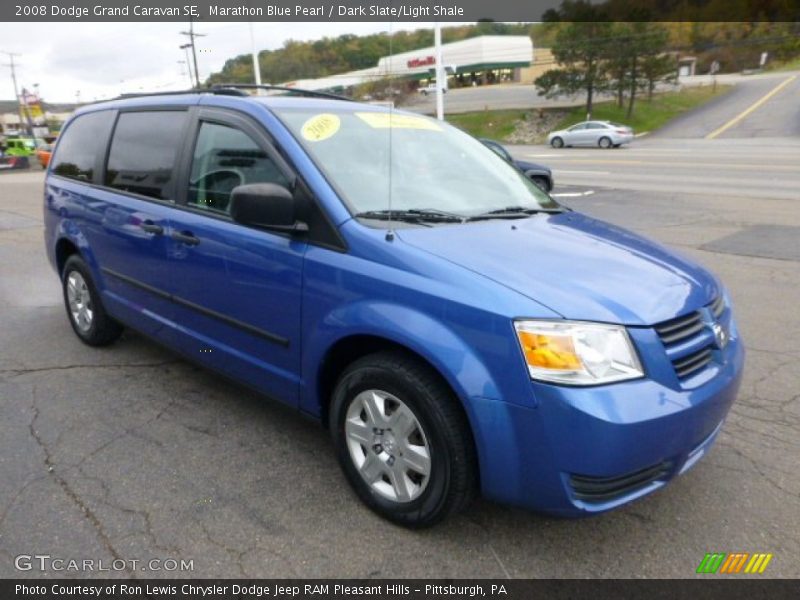 Marathon Blue Pearl / Dark Slate/Light Shale 2008 Dodge Grand Caravan SE