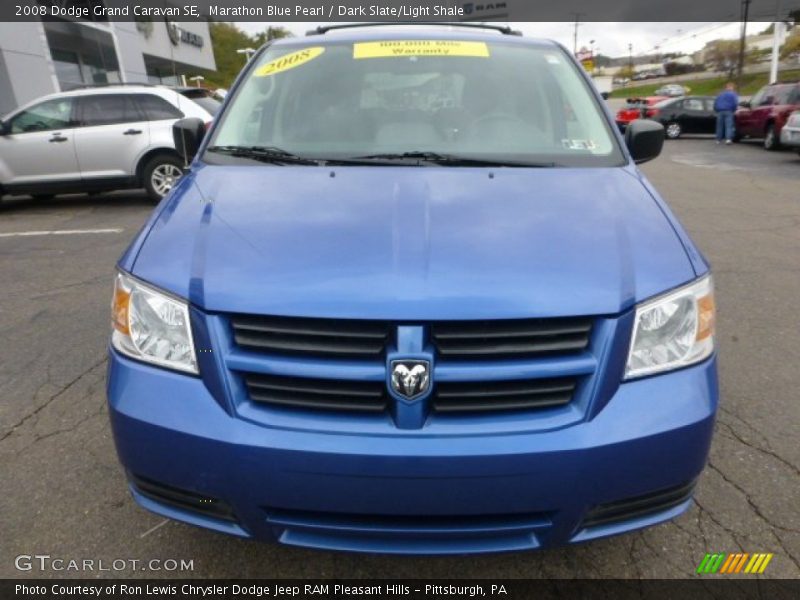 Marathon Blue Pearl / Dark Slate/Light Shale 2008 Dodge Grand Caravan SE