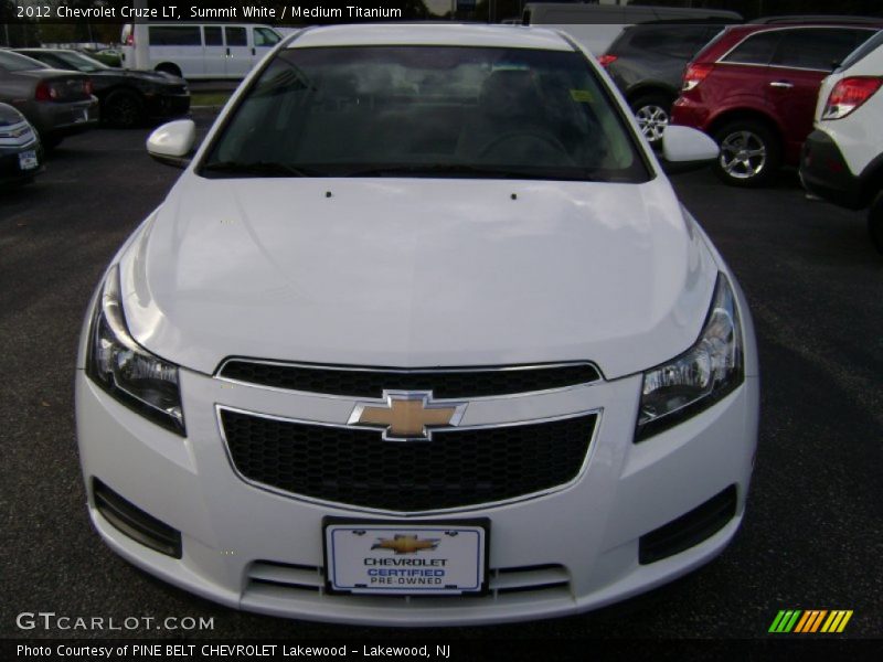 Summit White / Medium Titanium 2012 Chevrolet Cruze LT