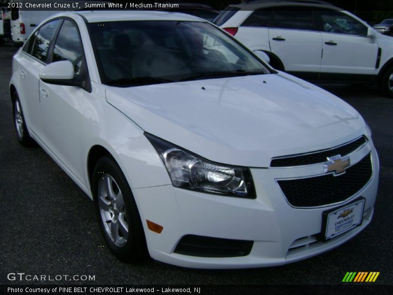 Summit White / Medium Titanium 2012 Chevrolet Cruze LT
