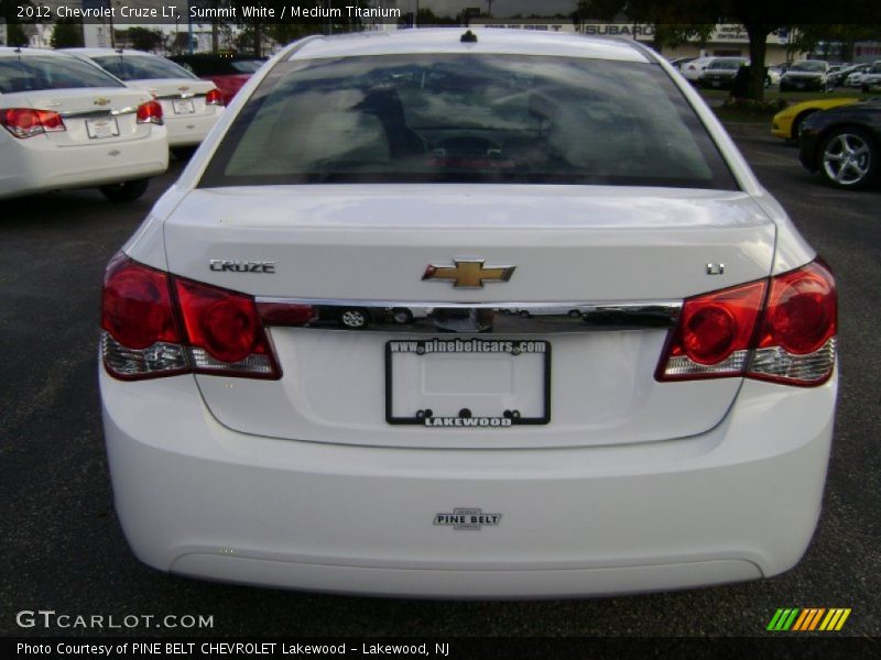Summit White / Medium Titanium 2012 Chevrolet Cruze LT