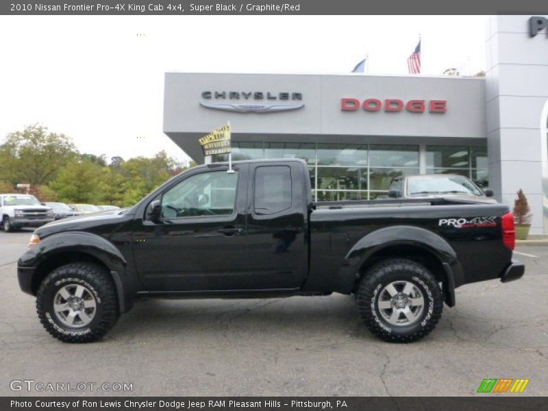 Super Black / Graphite/Red 2010 Nissan Frontier Pro-4X King Cab 4x4