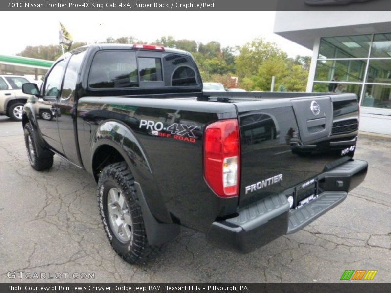 Super Black / Graphite/Red 2010 Nissan Frontier Pro-4X King Cab 4x4