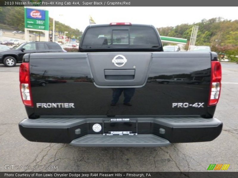 Super Black / Graphite/Red 2010 Nissan Frontier Pro-4X King Cab 4x4