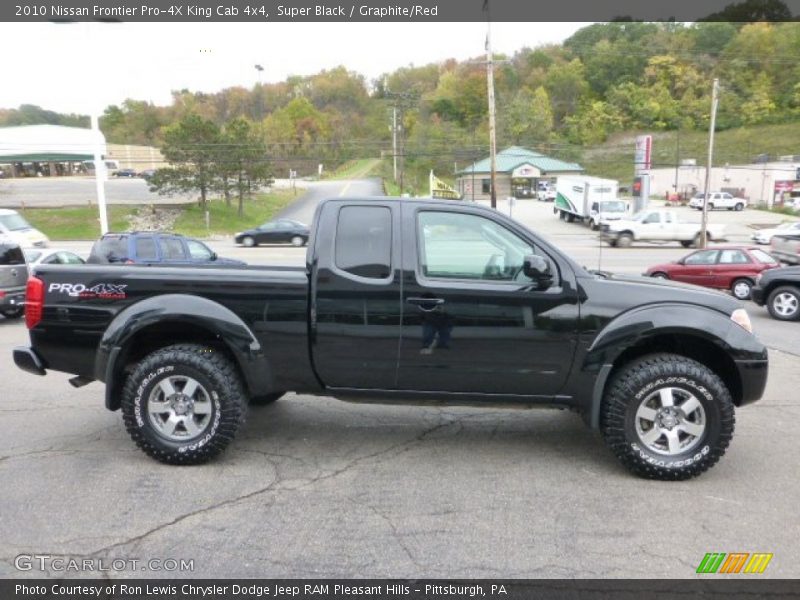 Super Black / Graphite/Red 2010 Nissan Frontier Pro-4X King Cab 4x4