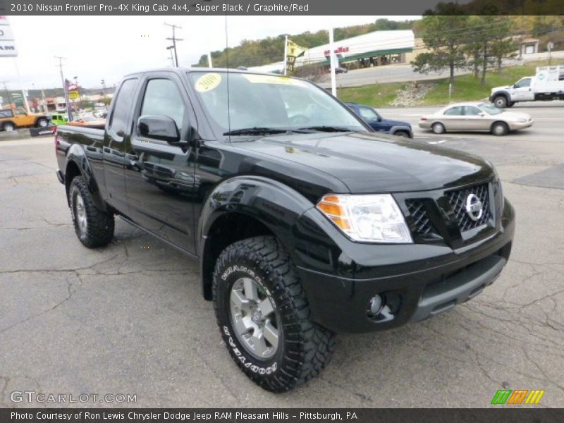 Super Black / Graphite/Red 2010 Nissan Frontier Pro-4X King Cab 4x4