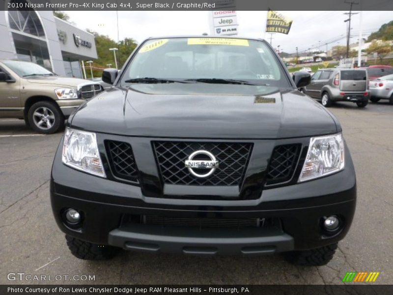 Super Black / Graphite/Red 2010 Nissan Frontier Pro-4X King Cab 4x4