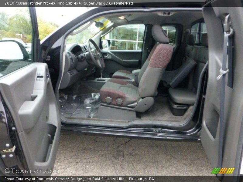 Super Black / Graphite/Red 2010 Nissan Frontier Pro-4X King Cab 4x4