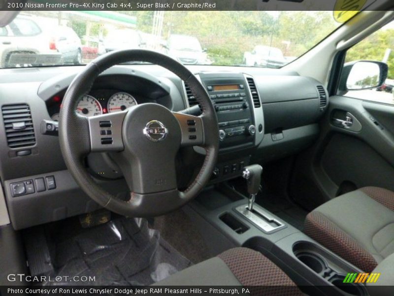 Super Black / Graphite/Red 2010 Nissan Frontier Pro-4X King Cab 4x4