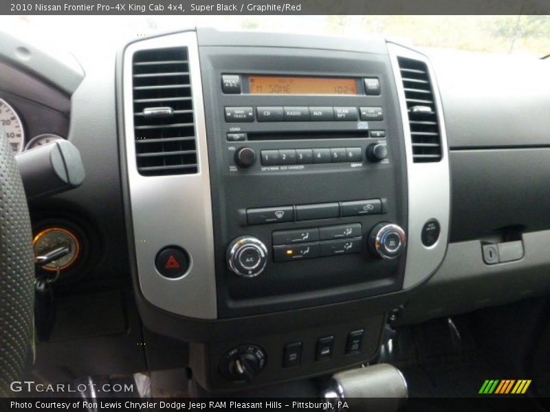 Super Black / Graphite/Red 2010 Nissan Frontier Pro-4X King Cab 4x4