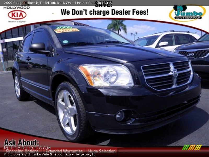 Brilliant Black Crystal Pearl / Dark Slate Gray 2009 Dodge Caliber R/T